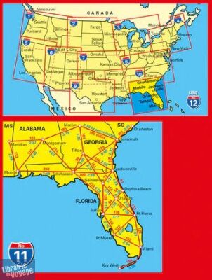Hallwag - Carte USA n°11 - Floride