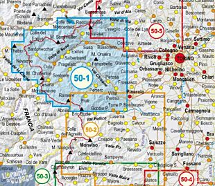 Fraternali Editore - N° 50 - 1 - Alta Val susa - Alta Val chisone - Val Germanasca
