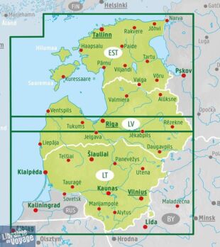 Freytag & Berndt - Carte - Pays Baltes (Estonie, Lettonie, Lituanie)