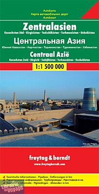 Freytag & Berndt - Carte d'Asie Centrale (Kazakhstan Sud - Kirgizstan -  Tadjikistan - Turkmenistan Est - Ouzbékistan)