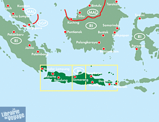 Freytag & Berndt - Carte de Java - Jakarta