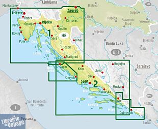 Freytag & Berndt - Carte de la côte croate (Istrie et Dalmatie)