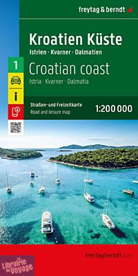 Freytag & Berndt - Carte de la côte croate (Istrie et Dalmatie)