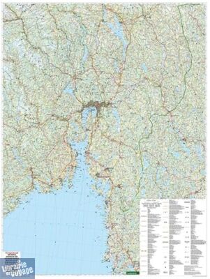 Freytag & Berndt - Carte de Norvège - n°1 - Norvège sud (Oslo, Bergen, Stavanger)
