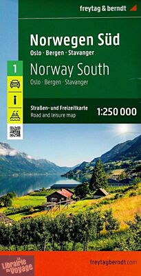 Freytag & Berndt - Carte de Norvège - n°1 - Norvège sud (Oslo, Bergen, Stavanger)