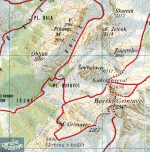 Freytag & Berndt - Carte de Randonnée - Nationalpark Triglav -  Kranjska Gora - Planica - Bled