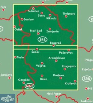 Freytag & Berndt - Carte du Nord de la Serbie