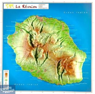 Géorelief - Carte de l'île de la Réunion en relief