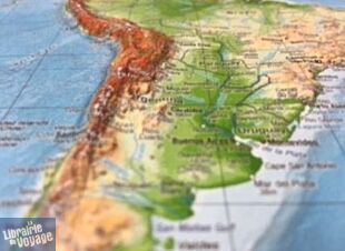 Géorelief - Carte du monde en relief avec un encadrement Alu 