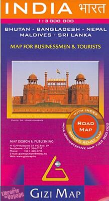 Gizi Map - Carte - Inde - Bhoutan - Bangladesh - Népal - Maldives - Sri Lanka