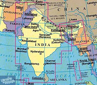 Gizi Map - Carte - Inde - Bhoutan - Bangladesh - Népal - Maldives - Sri Lanka