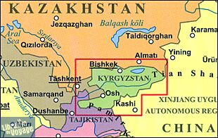 Gizi Map - Carte du Kirghizistan