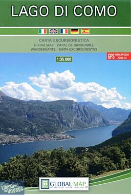 Global Map - Carte de randonnée - Lago di Como - Lac de Côme 