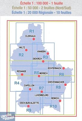 Gouvernement du Grand-Duché du Luxembourg - Carte de Randonnées - Luxembourg nord