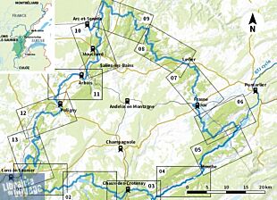 G.T.J éditions - Carte de randonnée - Carte de la p'tite GTJ à Vélo (Grande Traversée du Jura)
