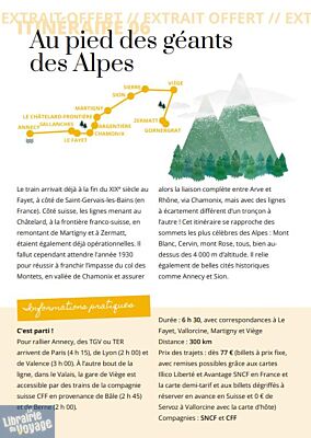 Gwénaëlle Michels et Victor Gérard (auto-édition) - Guide - Voyager en train dans les Alpes  (conseils, bons plans et itinéraires pour découvrir les pays alpins)