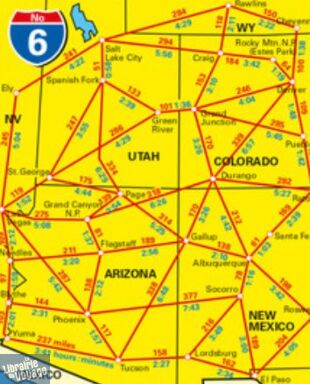 Hallwag - Carte régionale USA n°6 - Southwest USA (Southern Rockies - Canyon Country)