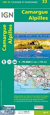 I.G.N - Collection Carte Top 75 - n°33 - Camargue - Alpilles