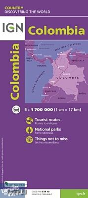 I.G.N. - Carte routière - Carte de la Colombie 
