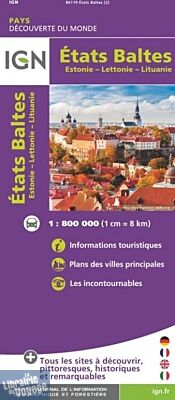 I.G.N. - Carte - Etats Baltes (Estonie, Lettonie, Lithuanie)