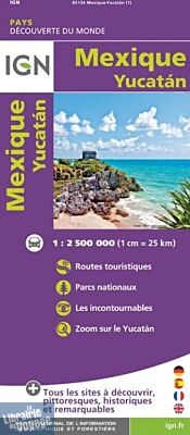 I.G.N. - Carte routière - Carte du Mexique