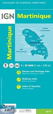 I.G.N. - Carte routière - Carte de la Martinique