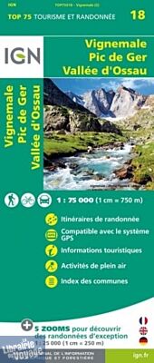 I.G.N - Collection Carte Top 75 - Vignemale - Pic de Ger - Vallée d'Ossau