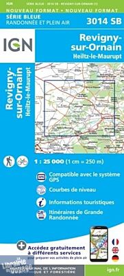 I.G.N. Carte au 1-25.000ème - Série bleue - 3014SB - Revigny-Sur-Ornain- Heiltz-Le-Maurupt