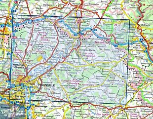 I.G.N - Carte au 1-25.000ème - Série bleue - 3411SB - Thionville- Sierck-Les-Bains