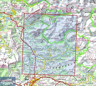 I.G.N. Carte au 1-25.000ème - TOP 25 - Résistante - 3437OTR - Champsaur - Vieux Chaillol - Parc National des écrins