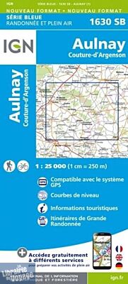 I.G.N. Carte au 1-25.000ème - Série bleue - 1630 SB - Aulnay - Couture-D'argenson