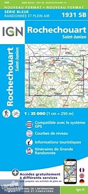 I.G.N - Carte au 1-25.000ème - Série bleue - 1931SB - Rochechouart - Saint-Junien