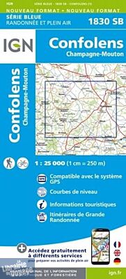 I.G.N. Carte au 1-25.000ème - Série bleue - 1830SB - Confolens- Champagne-Mouton