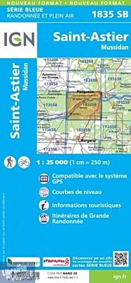 I.G.N - Carte au 1-25.000ème - Série bleue - 1835SB - Saint-Astier - Mussidan