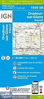 I.G.N - Carte au 1-25.000ème - Série bleue - 1930SB - Oradour-Sur-Glane - Brigueil