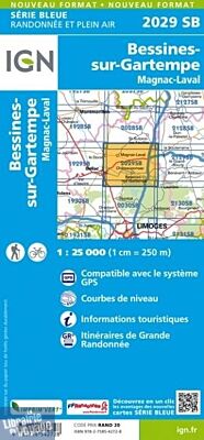 I.G.N - Carte au 1-25.000ème - Série bleue - 2029SB - Bessines-Sur-Gartempe - Magnac-Laval