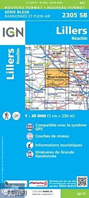 I.G.N - Carte au 1-25.000ème - Série bleue - 2305SB - Lillers - Heuchin