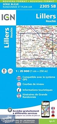 I.G.N - Carte au 1-25.000ème - Série bleue - 2305SB - Lillers - Heuchin