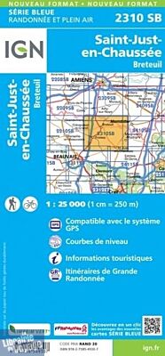 I.G.N - Carte au 1-25.000ème - Série bleue - 2310SB - Saint-Just-En-Chaussée - Breteuil