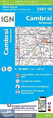 I.G.N - Carte au 1-25.000ème - Série bleue - 2507SB - Cambrai - Bertincourt