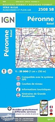 I.G.N - Carte au 1-25.000ème - Série bleue - 2508SB - Péronne - Roisel