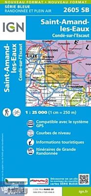 I.G.N - Carte au 1-25.000ème - Série bleue - 2605SB - Saint-Amand-Les-Eaux - Condé-Sur-L'Escaut