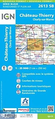 I.G.N - Carte au 1-25.000ème - Série bleue - 2613SB - Château-Thierry - Charly-Sur-Marne