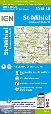 I.G.N - Carte au 1-25.000ème - Série bleue - 3214SB - Saint-Mihiel - Apremont-La-Forêt