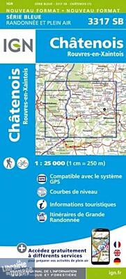 I.G.N - Carte au 1-25.000ème - Série bleue - 3317SB - Châtenois - Rouvres-En-Xaintois