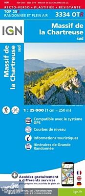 I.G.N. Carte au 1-25.000ème - TOP 25 Résistante -