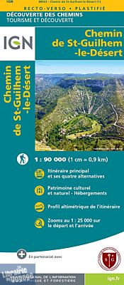 I.G.N - Carte - Collection Découverte des chemins - Chemin de St-Guilhem-le-Désert