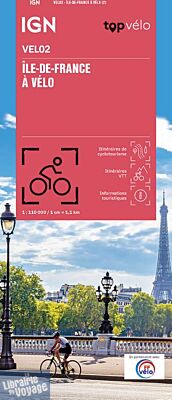 I.G.N - Carte - Découverte à vélo ref.VEL02 - L'ïle-de-France à vélo