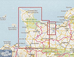 I.G.N - Carte - Découverte à vélo ref.VEL14 - La Manche à Vélo