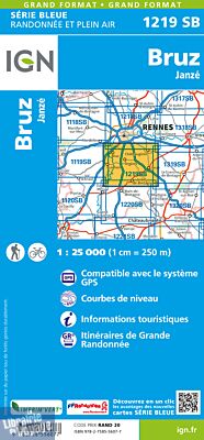 I.G.N - Carte au 1-25.000ème - Série bleue - 1219 SB - Bruz - Janzé